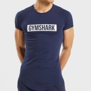 Gymshark Navy Blue Block T-Shirt Curved Hem Size Medium *Price Negotiations*